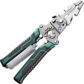 AdroitGoods Multifunctionele Striptang 10-in-1 Kabeltang - Draadstripper Kniptang Schroevendraaier Elektricien Tool Ergonomisch Veilig Precisie Gereedschap