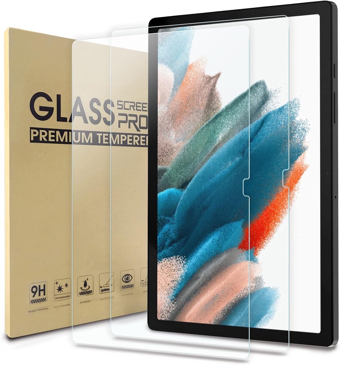 SnelShoppen - 2-pack Tempered Glass Screen Protector voor Samsung Galaxy Tab A8 10.5 (2021) - 9H Hardheid, Anti-Scratch, Bubble-Free, Geschikt voor de