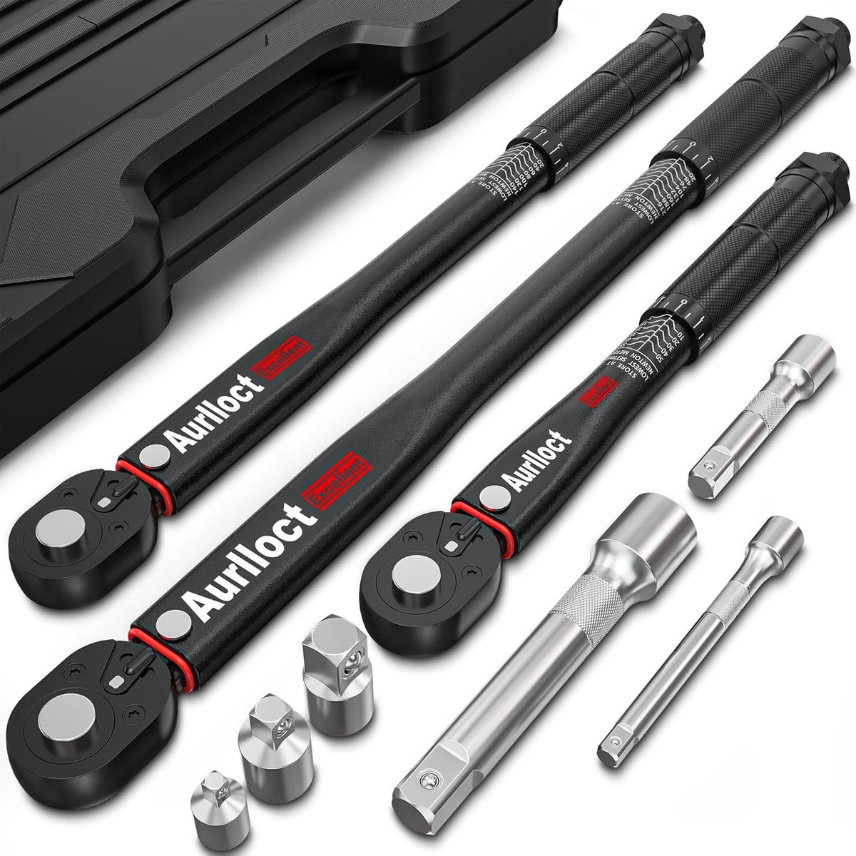 SnelShoppen - Torque Wrench 1/2 inch | 5-55 Nm, 10-140 Nm, 20-230 Nm, Wielmomentsleutel voor Vrachtwagens, Auto's, Bandenwissel en Motorfietsen | Prof