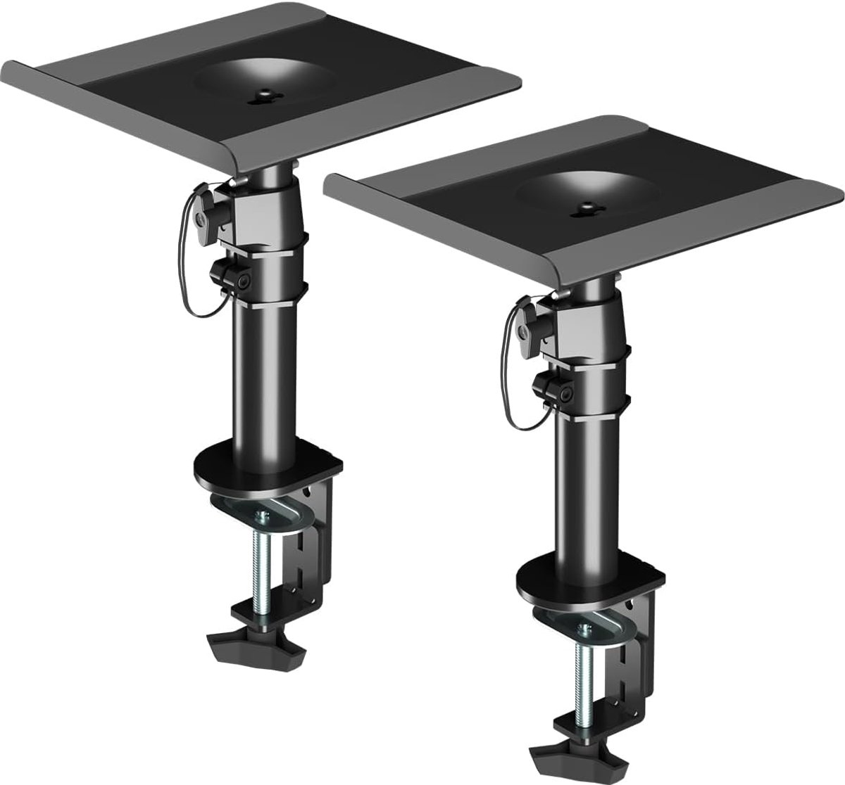 SnelShoppen - Universele Wandmontage Speaker Geluidsbalk met Swivel en Tilt, 2-Pack, Max. 15 kg, Zwart, Ideaal voor Computer en Speakers
