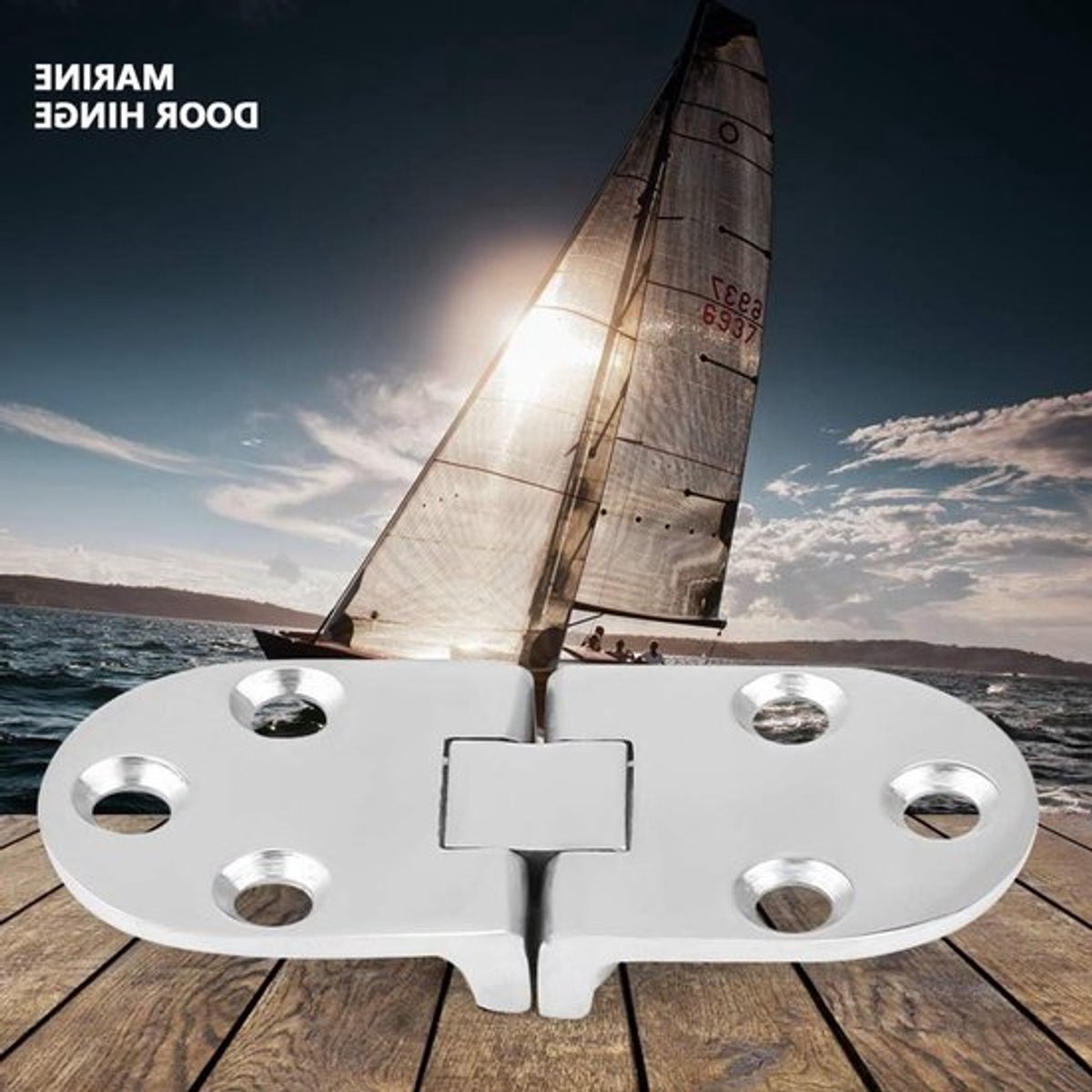RVS Scharnieren voor Marine Deuren - 2 Stuks 66 x 30 mm, Roestvrij en Gepolijst, Ideaal voor Boten en Stalen Constructies