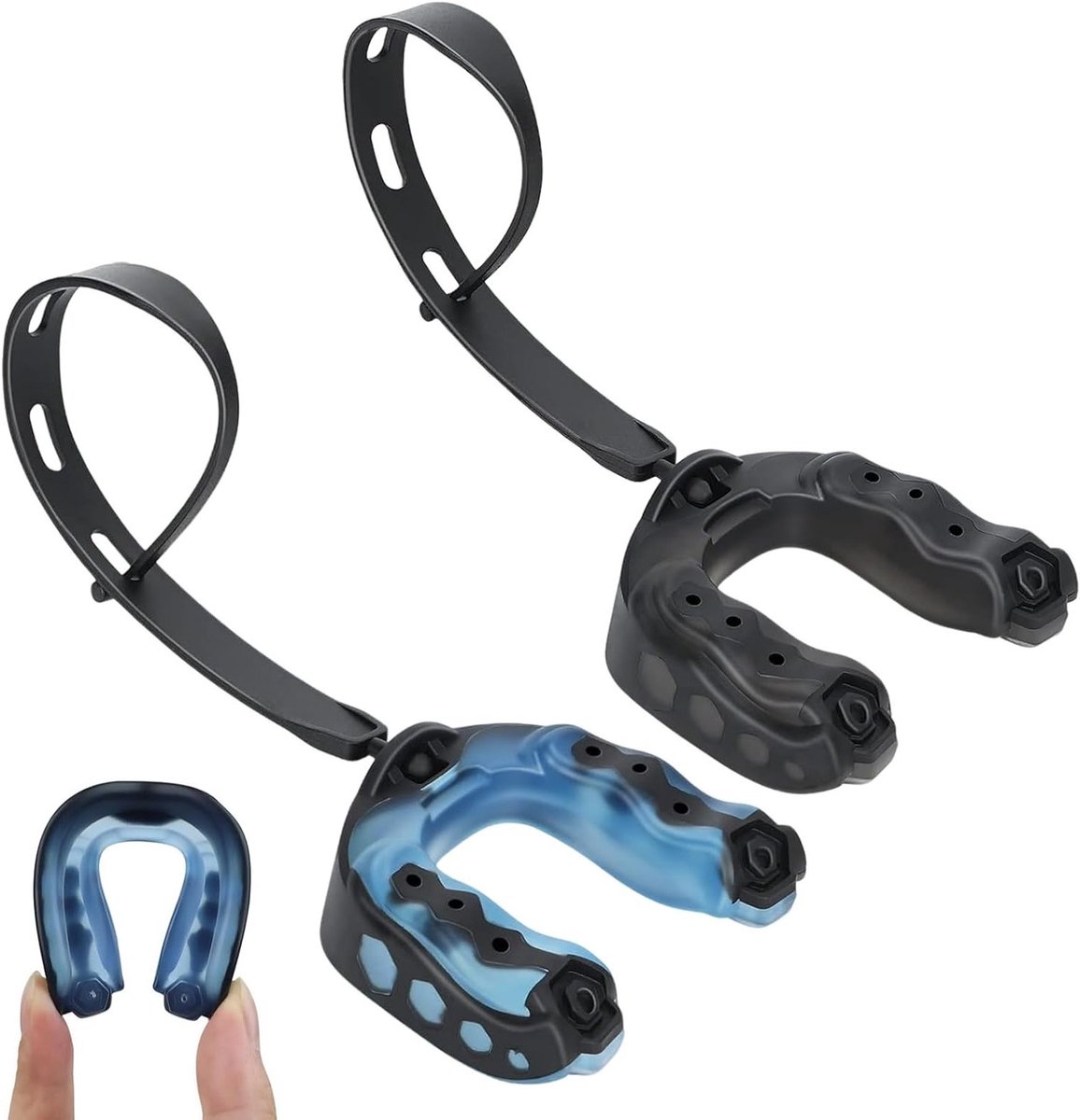 Sport-mondbescherming voor boksen en rugby, rubber met monddriem-design, perfect voor bescherming en comfort tijdens trainingen en wedstrijden