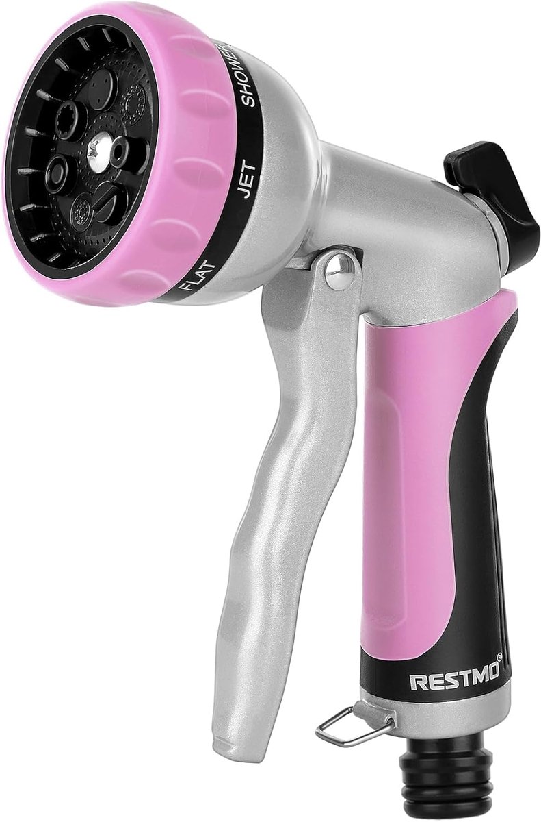 SnelShoppen - Metaal Tuinslang Spray Gun met 7 Verstelbare Spuitstanden - Hoge Druk Irrigatie Sprayer voor Tuin, Planten Wateren, Auto en Huisdieren -