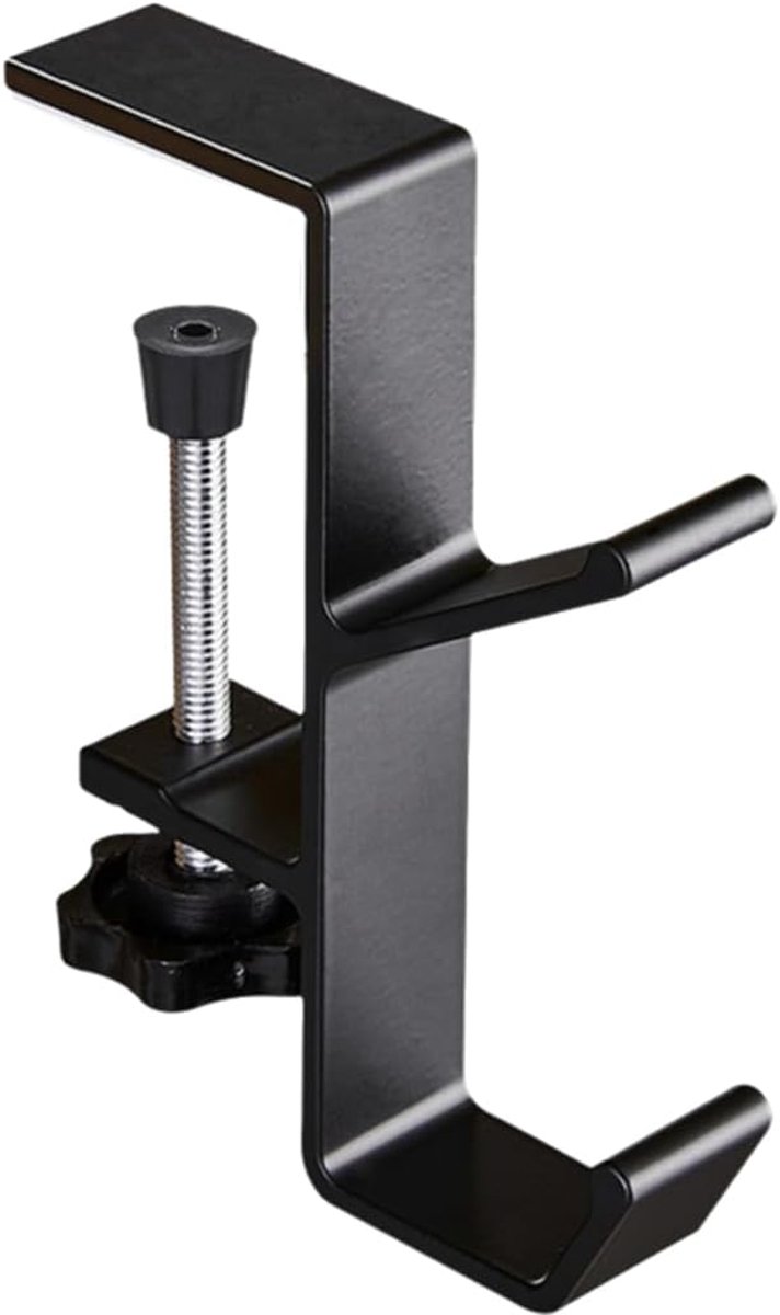 SnelShoppen - Inklapbare Hoofdtelefoonhanger Hoofdtelefoonhaak Bureauhouder Draaibaar Dubbellaags Flexibel Onder Desk Hoofdtelefoonhouder voor Gaming,