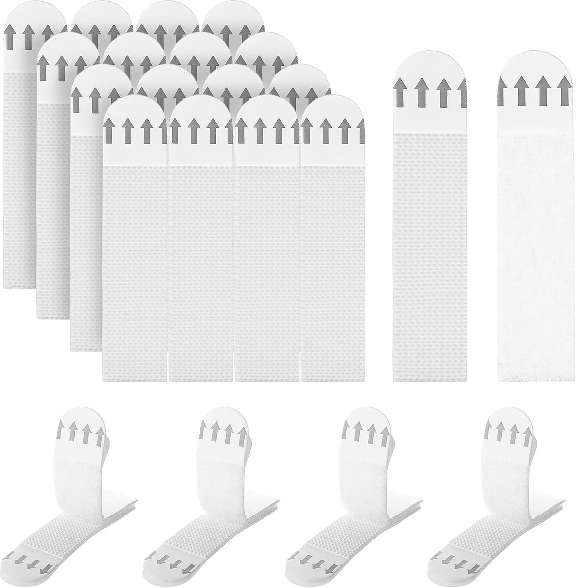 SnelShoppen - 28 Paar Hangstrips - Muurplakstrips voor Foto's, Posters en Decoraties - Zwaar Belastbare Fotohaken Tape - Gatvrij Ophangen - 7 x 1,6 cm