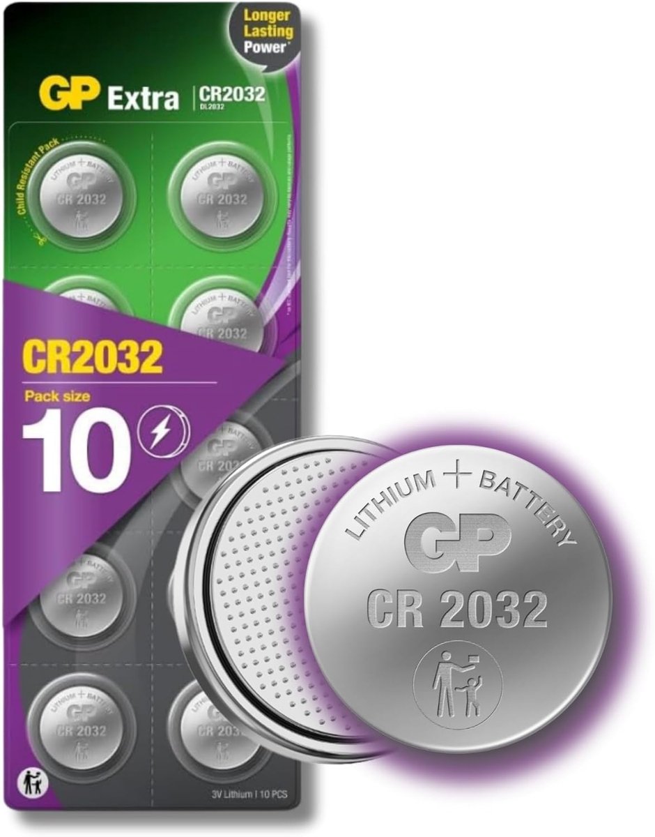 SnelShoppen - CR2032 3V Lithium Knopcell Batterijen | 10 Stuks | Ideaal voor Airtag, LED Verlichting, Autosleutels, Fietscomputer en Meer