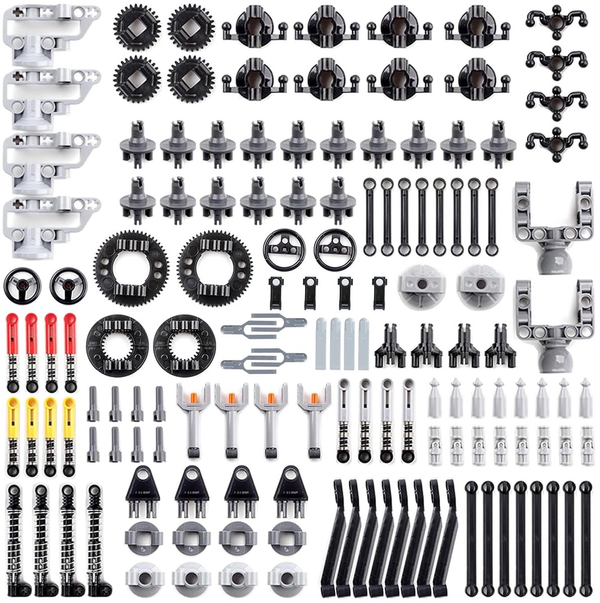 SnelShoppen - Pneumatisch Kit voor Technisch Modelbouw, 136 Delen, Pneumatische Cilinder, Tandwielen, Motoren, Geschikt voor Creatieve Constructies