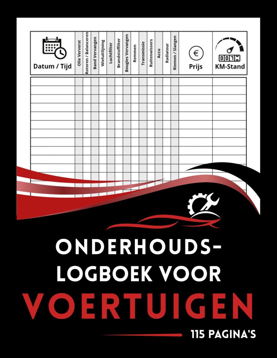 SnelShoppen - Onderhoudslogboek voor Voertuigen | A4 Groot Formaat | 115 Pagina's voor Onderhoud, Reparaties & Kosten van Auto of Vrachtwagen