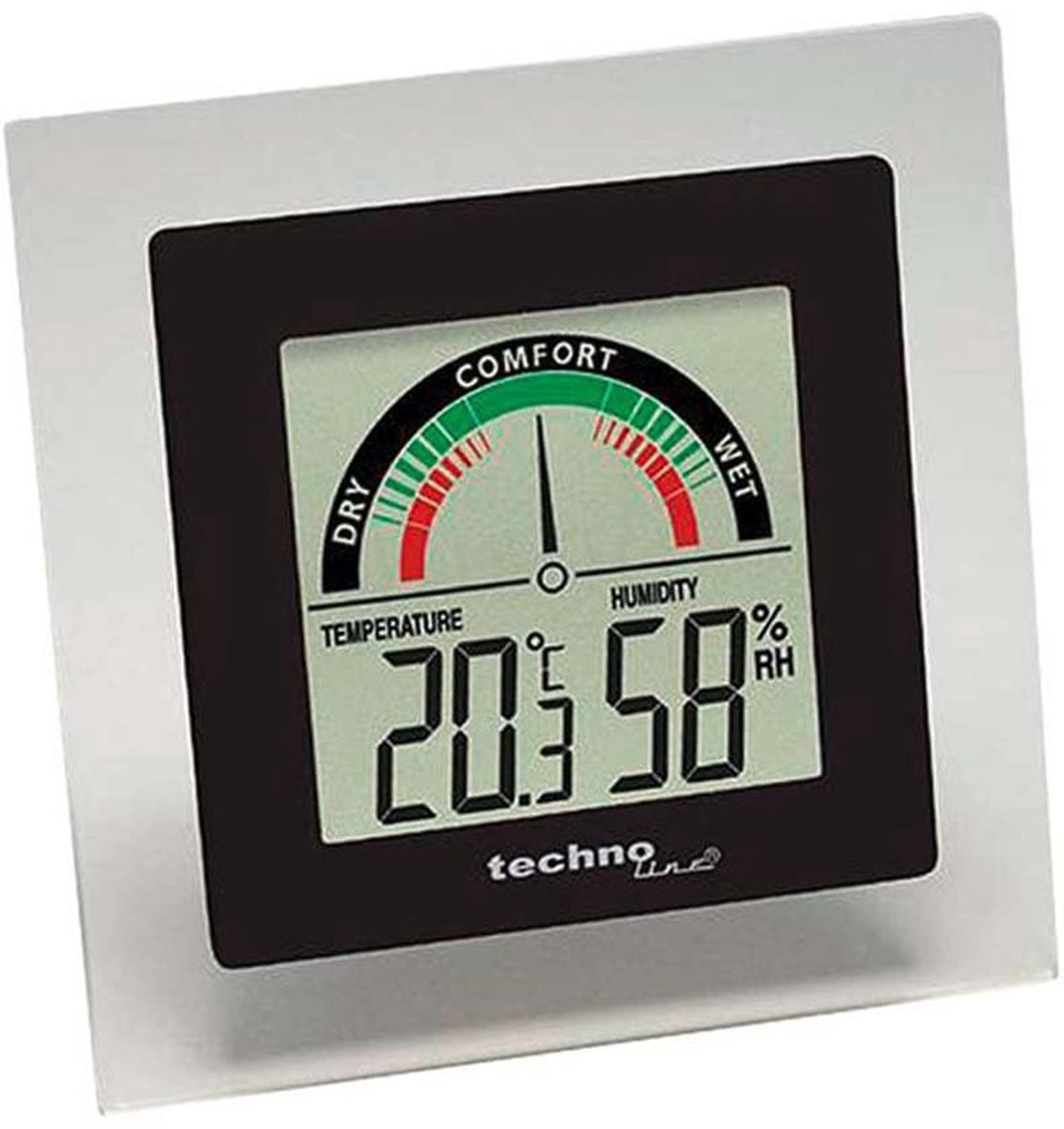 SnelShoppen - Digitale Thermometer met Temperatuur- en Luchtvochtigheidsmeter, Kleine Temperatuurstation voor Thuis en Kantoor, Ruimte Comfort Indikat