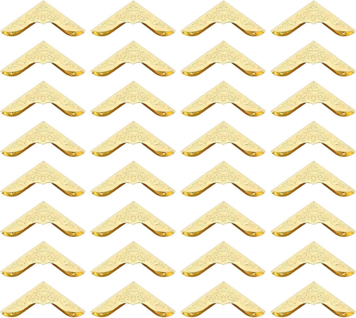 SnelShoppen - 60x Retro Metal Book Corners 23mm - Duurzame Foto Hoeken voor Scrapbook, Album en Boekbinding - Gouden Tone, Corrosiebestendig, Perfect