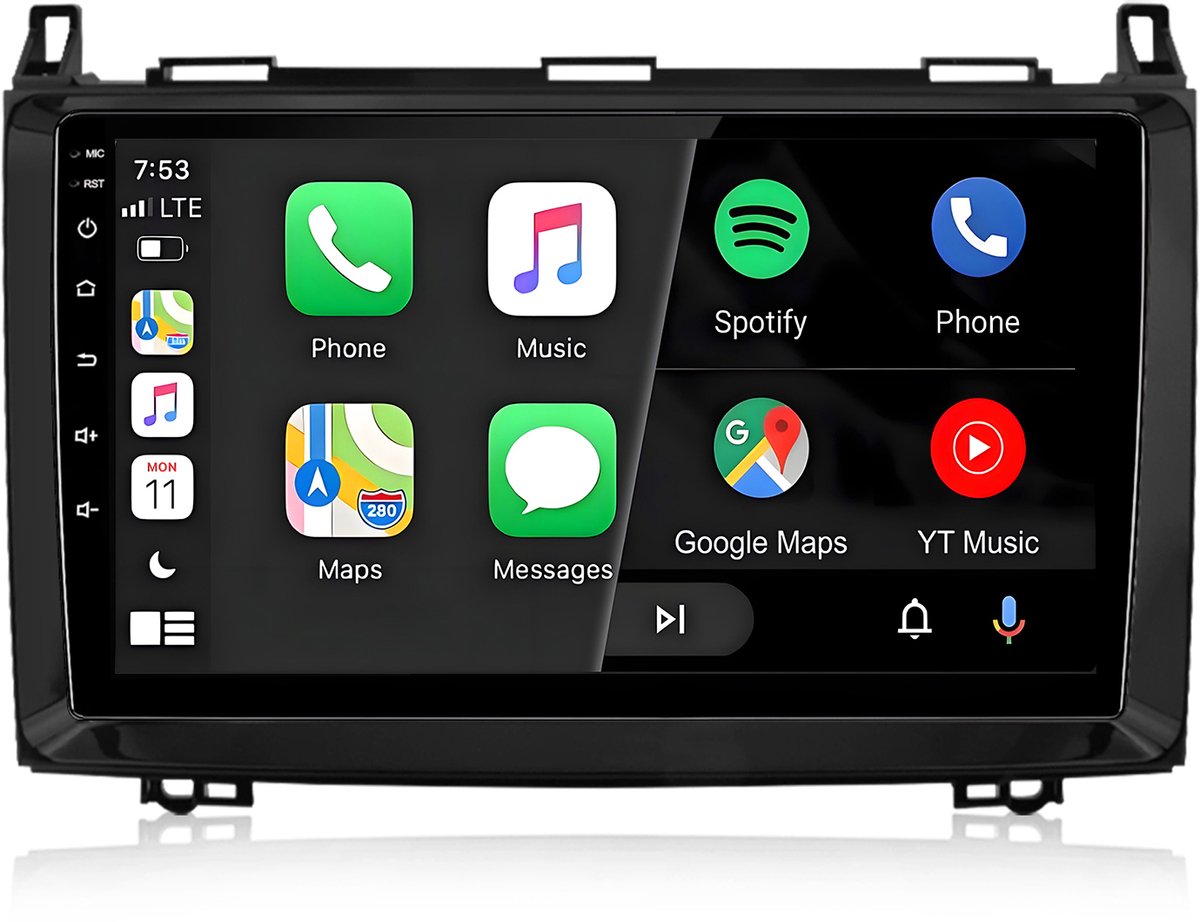 Cestovet Autoradio - Geschikt Voor Mercedes Benz W169 W245 B200 W906 - Draadloos Apple CarPlay Android Auto - Bluetooth Radio - 2004 2005 2006 2007 2008 2009 2010 2011 2012 2013 2014 2015 2016 2017 Sprinter W639 Vito