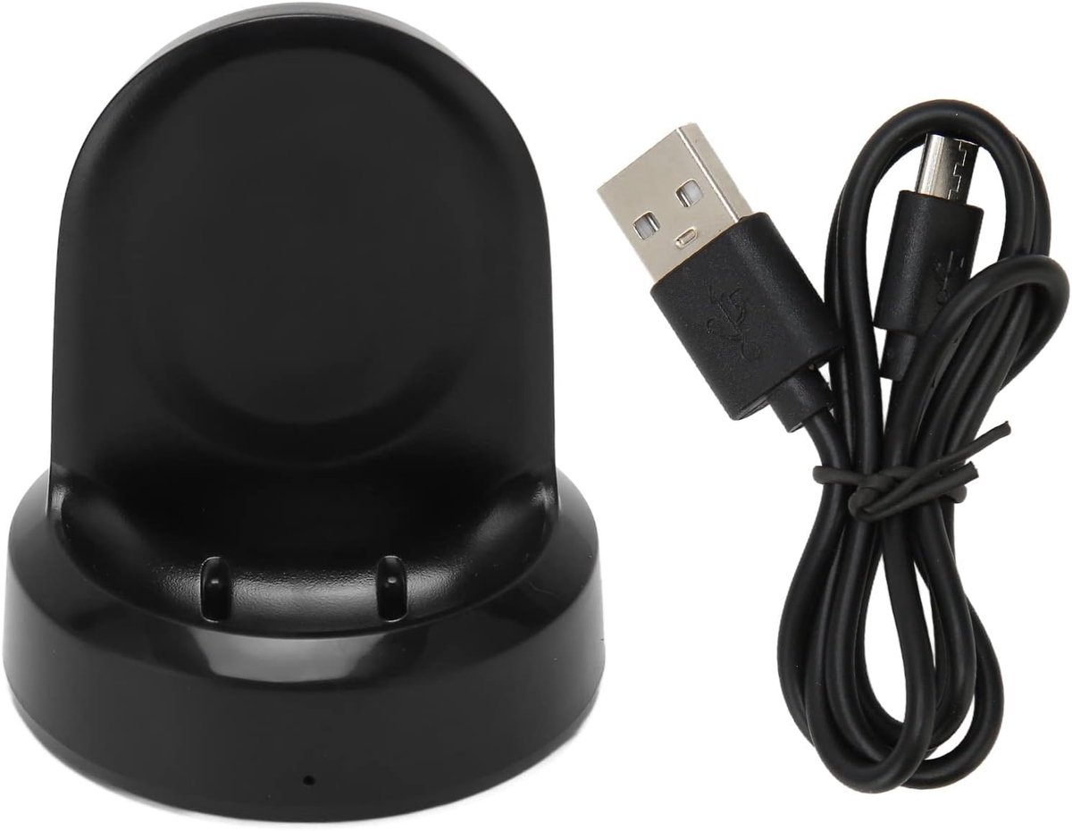SnelShoppen - Oplaadkabel Smartwatch, Magnetische Charger voor S3, S2, R770, R760, R600n, R800, R805, R810 - 2 in 1 Oplaadoplossing, Compact en Handza