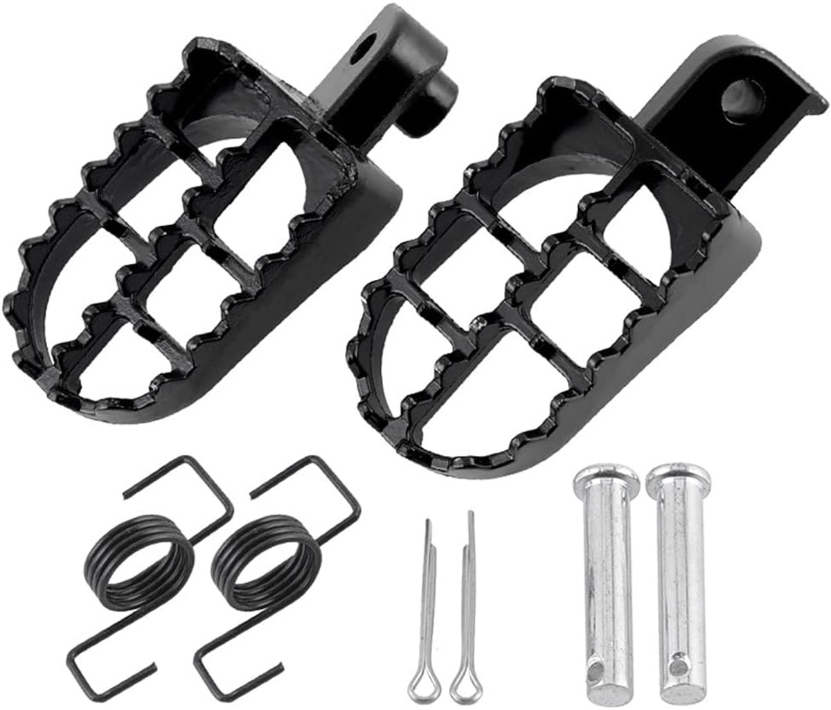 SnelShoppen - 8mm Voetsteunen Vervanging Aluminium Voetsteunen voor 50cc 70cc 90cc 110cc 125cc Dirtbike Motocross MX Voetsteunen - Anti-slip, Shock Ab