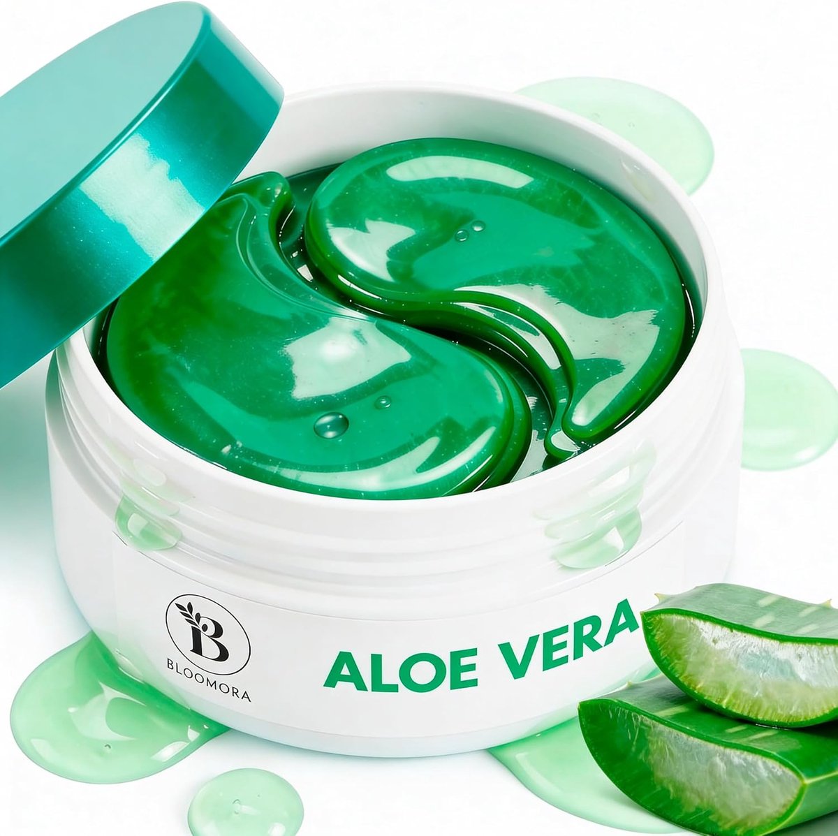SnelShoppen - Aloe Vera Oogpads voor Onder-Ogen Kringen (30 Paar) – Koelende Oogmasker voor Hydratatie, Anti-Zwelling & Vermoeidheid, Verzachtende Gel