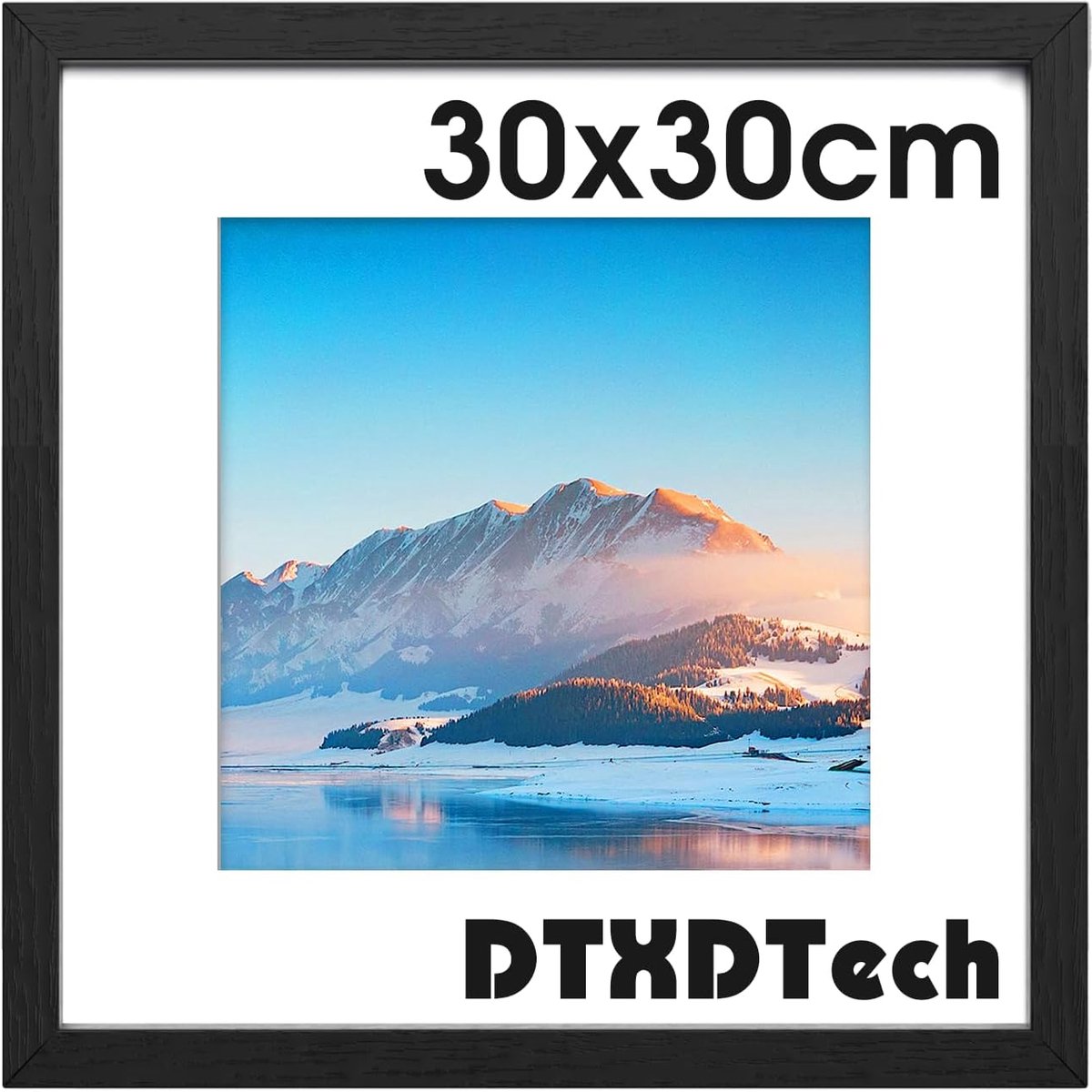 SnelShoppen - Picture Frame 30 x 30 cm Wit Houten Fotolijst, Perfect voor Woonkamer en Slaapkamer Decoratie, Ideaal voor 30x30 cm Foto's, Modern en St