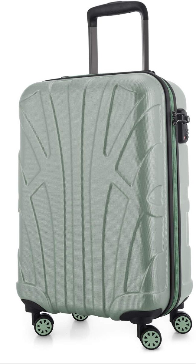 SnelShoppen - Cabin Koffer 55x35x20cm (34L) ABS Hard Shell met TSA Slot, 4 Dubbele Wielen, Telescopische Handgreep, Lichtgewicht Reiskoffer voor Zaken