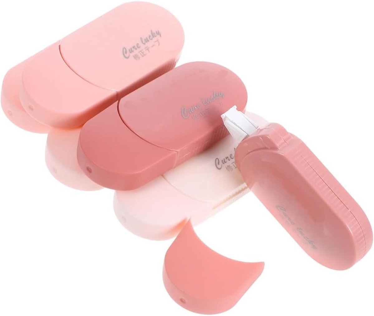 SnelShoppen - Pack van 6 Mini Correctietapes, Compacte Correctie Roller, Aesthetic Kleurcorrectie voor Kantoor, Thuis, School, Studenten, 6 Kleuren in