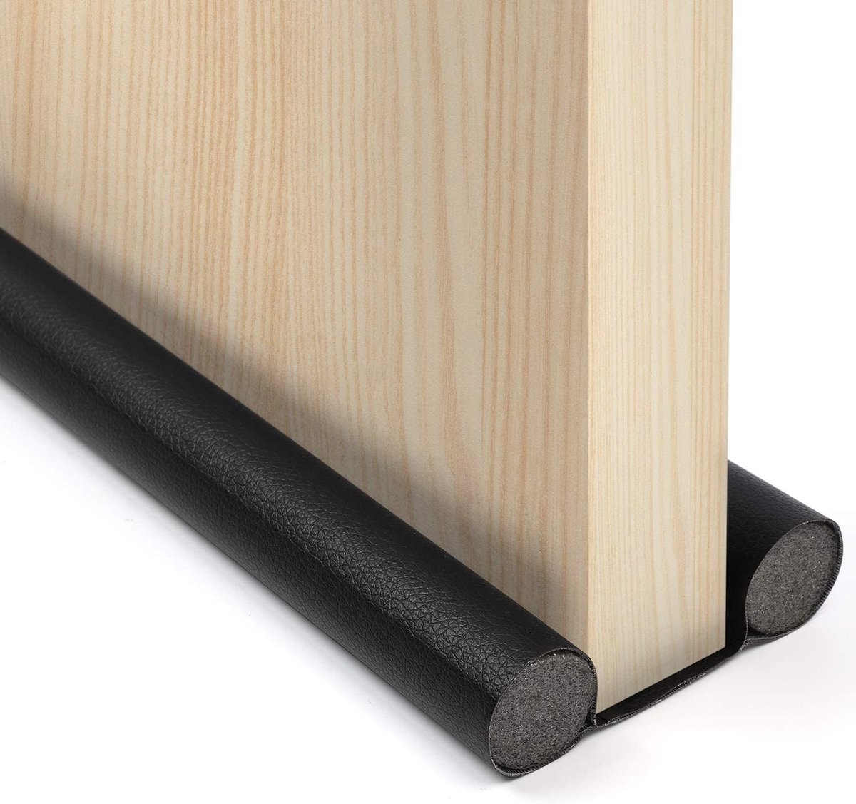 SnelShoppen - Double Insulated Deur Dichtstrip 95 cm - Dubbele Isolatie, Geluids- en Insectenwerend, Snijbare Foam Stick, Zwart