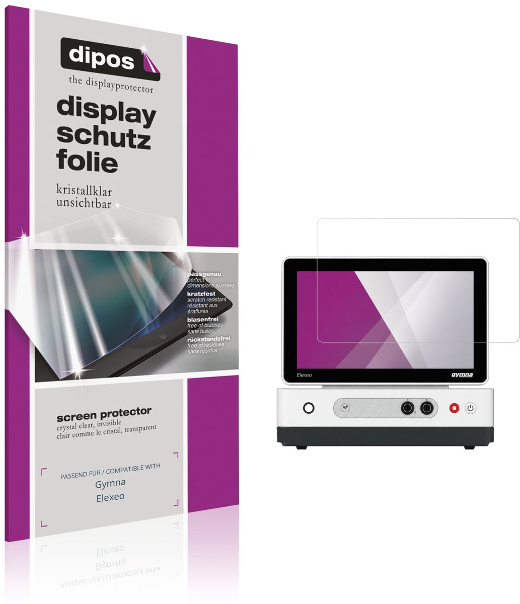 dipos – 2x Beschermfolie geschikt voor Gymna Elexeo | Krasbestendige & heldere Screenprotector Ultra-Thin