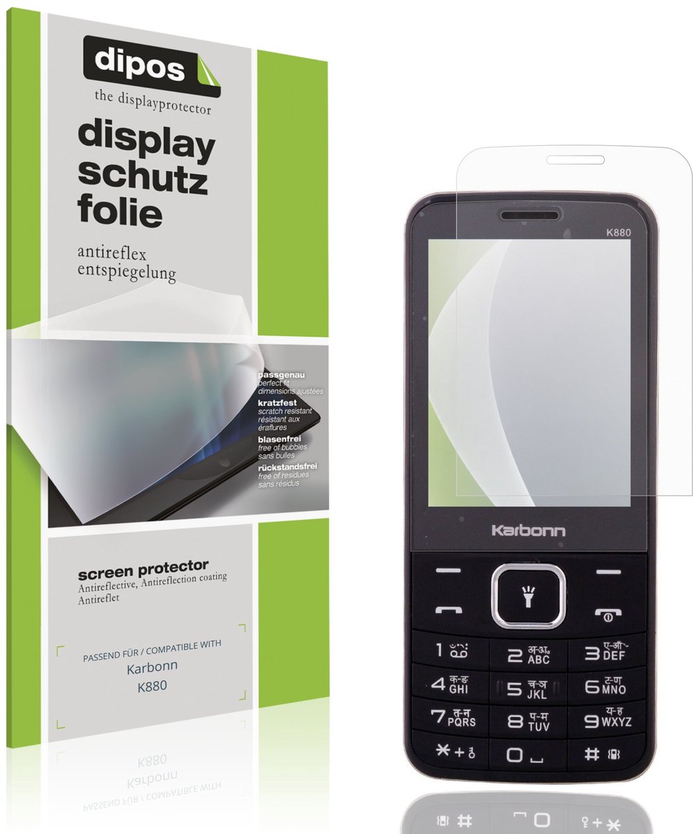 dipos – 4x Matte Beschermfolie geschikt voor Karbonn K880 | Krasbestendige & antireflecterende Screenprotector Ultra-Thin