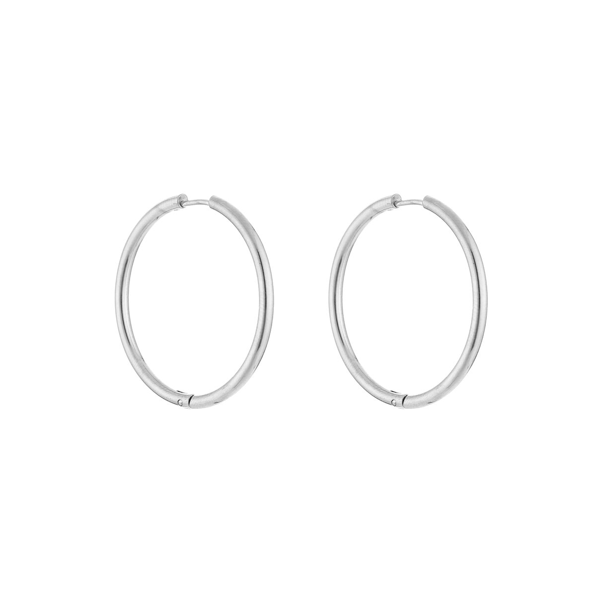 Stainless Steel Klassieke Hoops – Tijdloze & Minimalistische Oorringen - RVS - Zilver