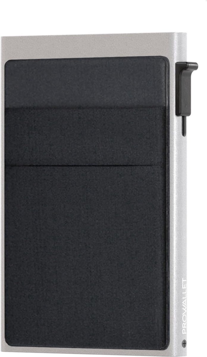 SnelShoppen - Card Holder Secure Deluxe - RFID Bescherming - Slim Design - Geschikt voor 7 Kaarten en Biljetten - Luxe Cadeauverpakking - Zilver