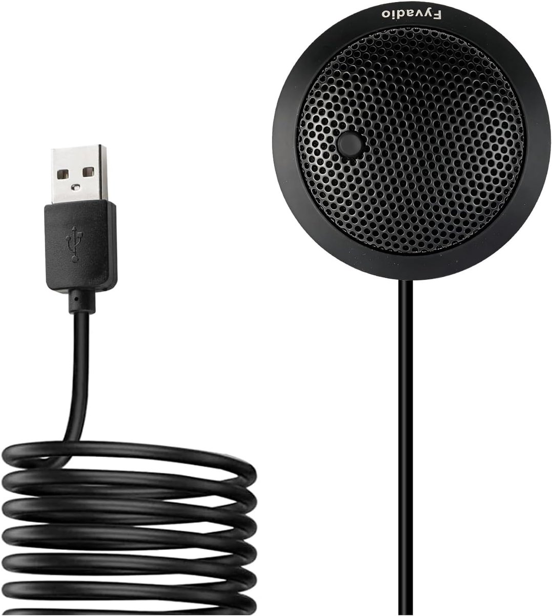 SnelShoppen - Conference USB Microfoon, Omnidirectionele Condensator Microfoon voor Computer, 360° Geluid, Mute Knop, Plug & Play voor Online Meetings