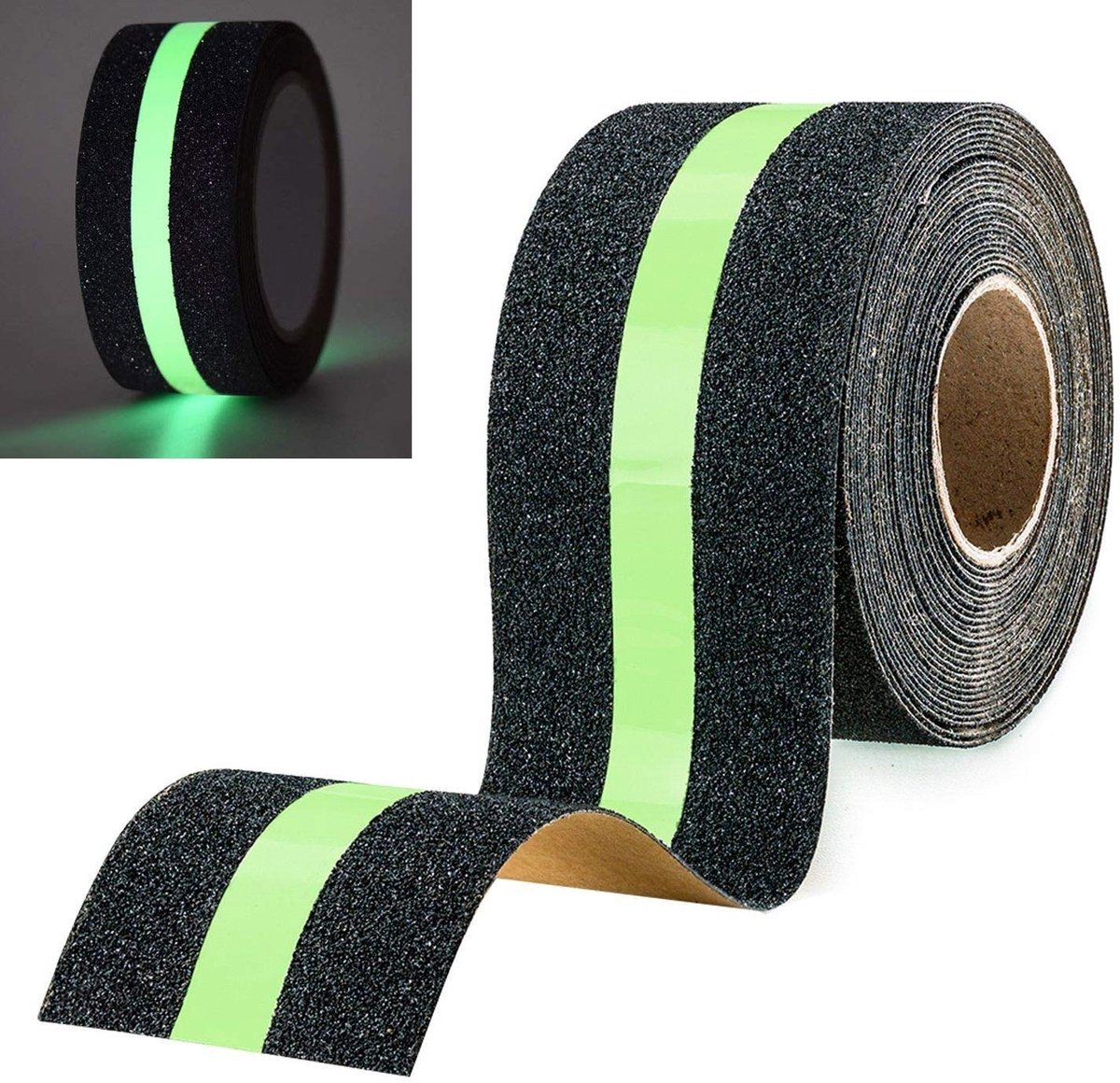 SnelShoppen - Anti-slipband 50mm x 5m | Rutschvrij Adhesive Tape Fluorescent Groen voor Trappen, Ladders, Glad Vloeren binnen en buiten