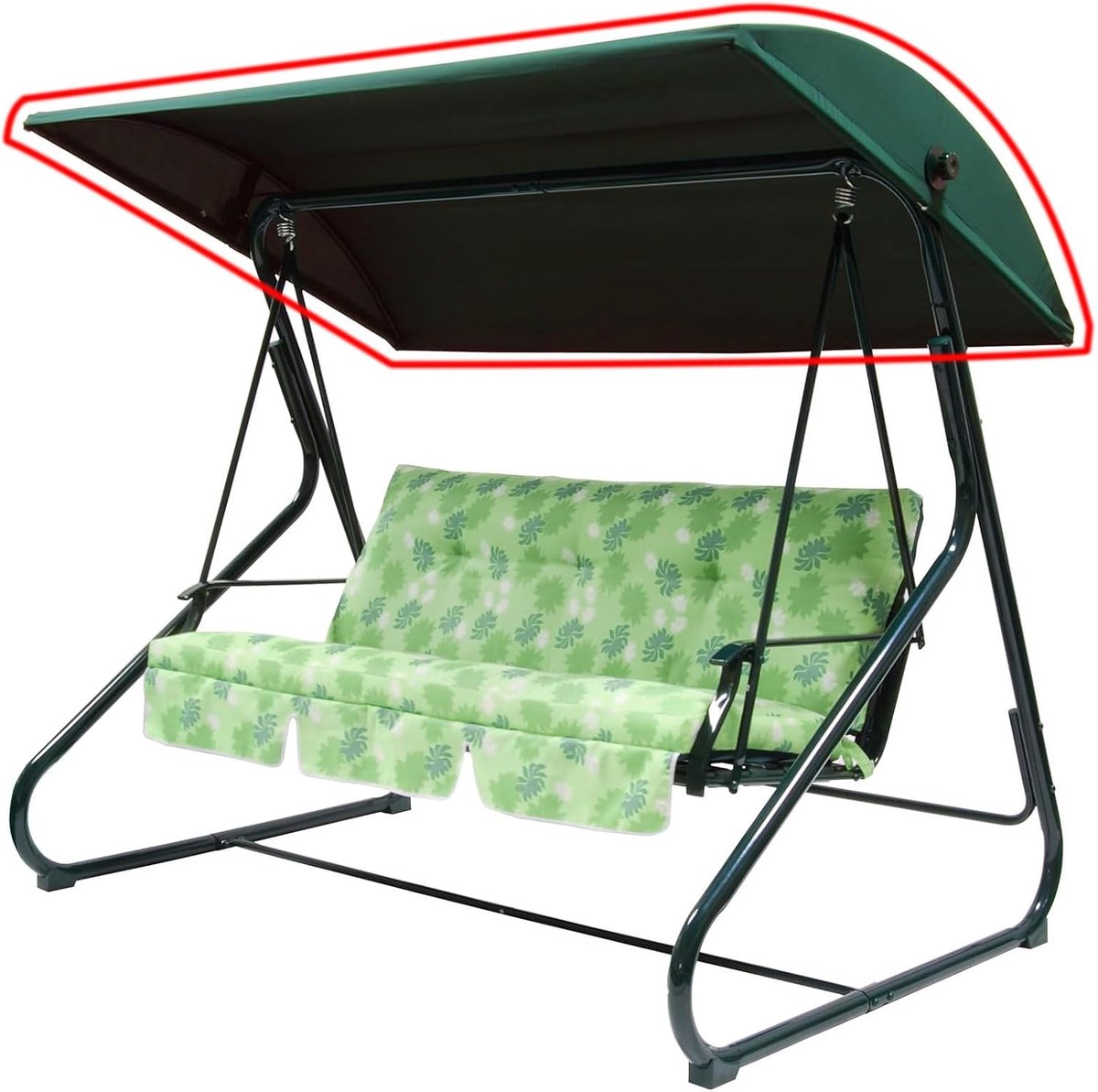 SnelShoppen - Vervangende B&Q Colorado 3-Zits Tuin Schommelbank Hangmat Dakbedekking 204x1