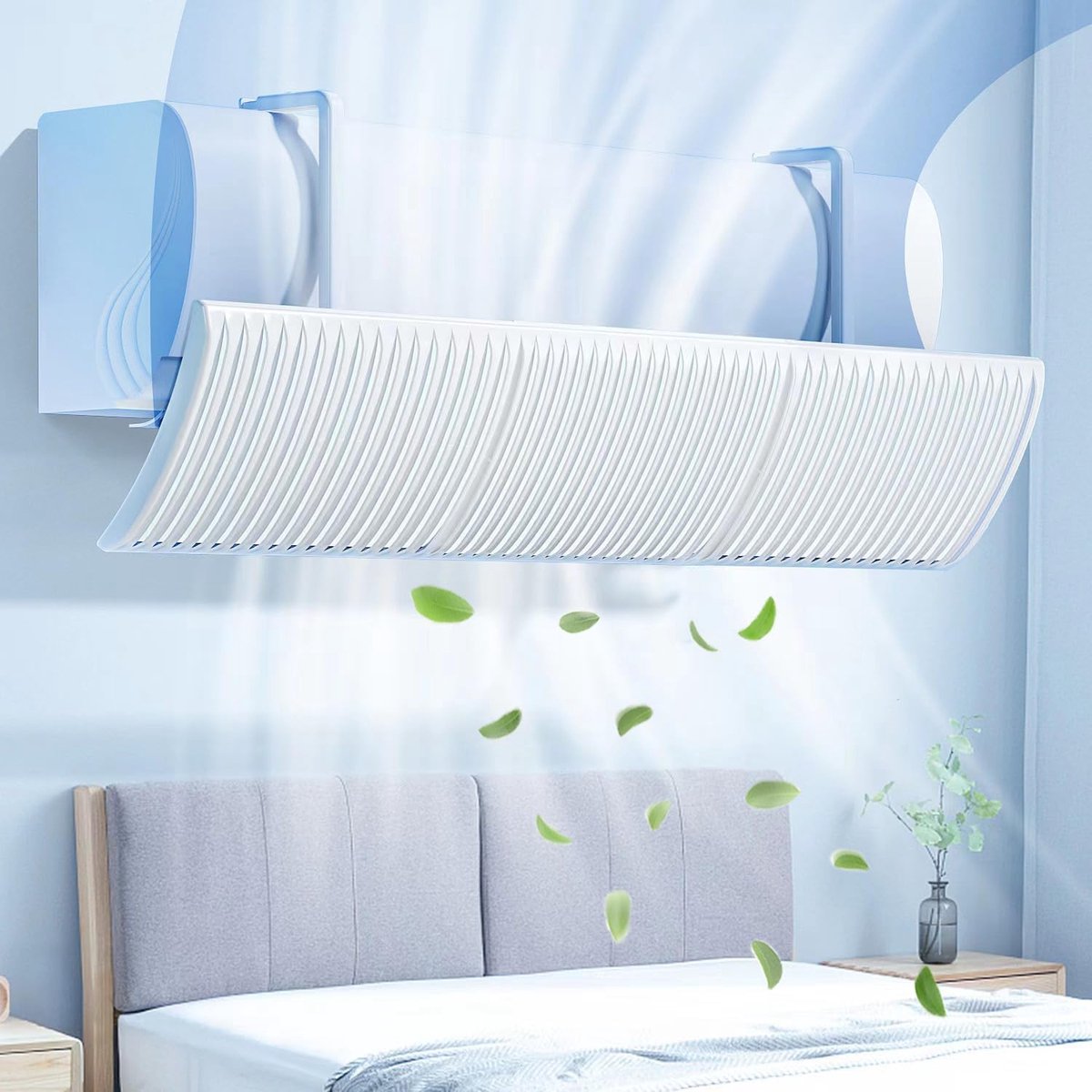 SnelShoppen - Universele Airconditioning Winddeflector, Verstelbaar, Voor Muurmontage, Koud/Warm, Ideaal voor Thuisgebruik, Bescherming tegen Directe