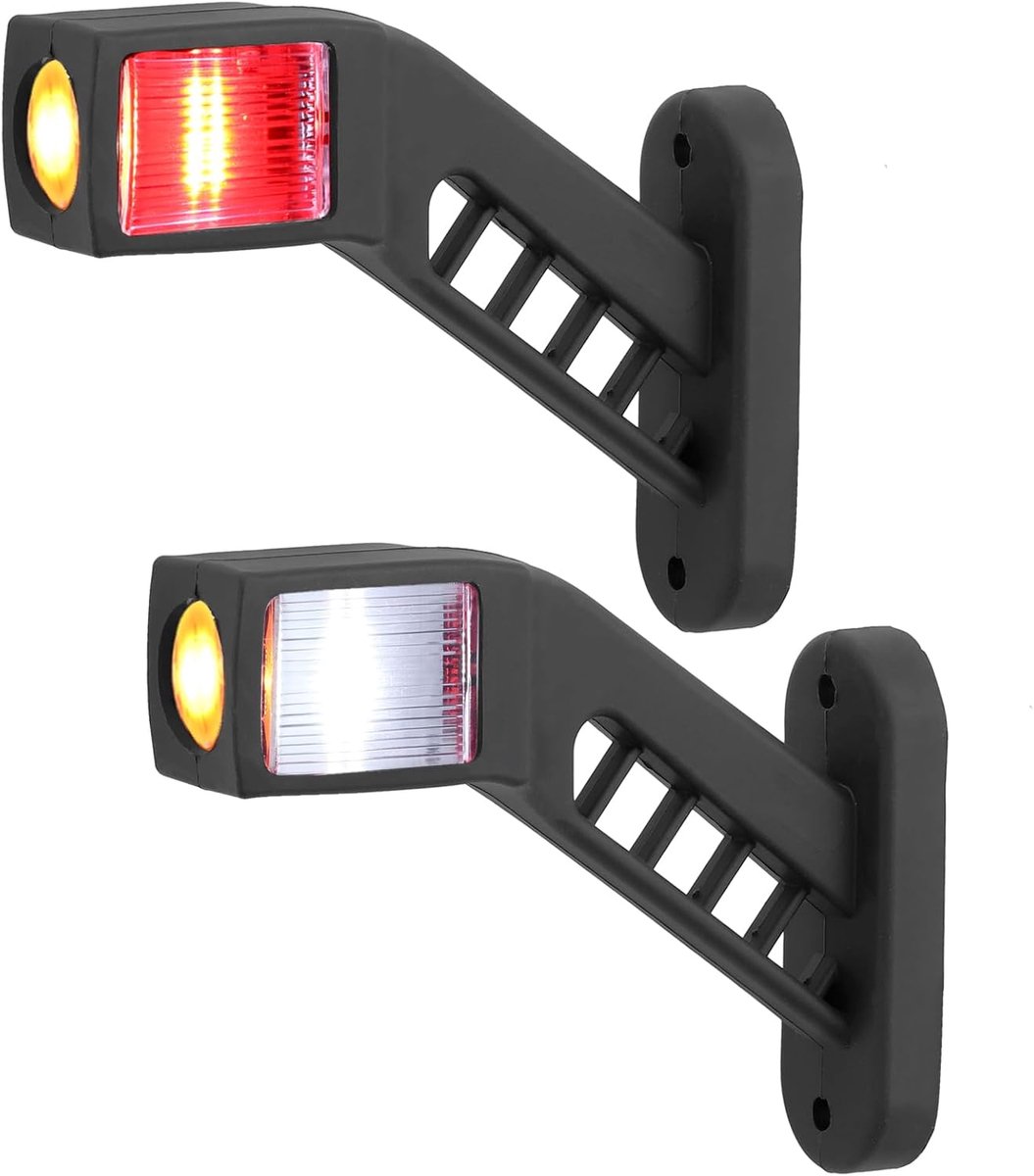 SnelShoppen - LED Trailer Set van 2 Limietlichten 10-30V Waterdichte Zijlichten met Dubbel E9 Keurmerk en Siliconen Basis - Multifunctionele Markerlic