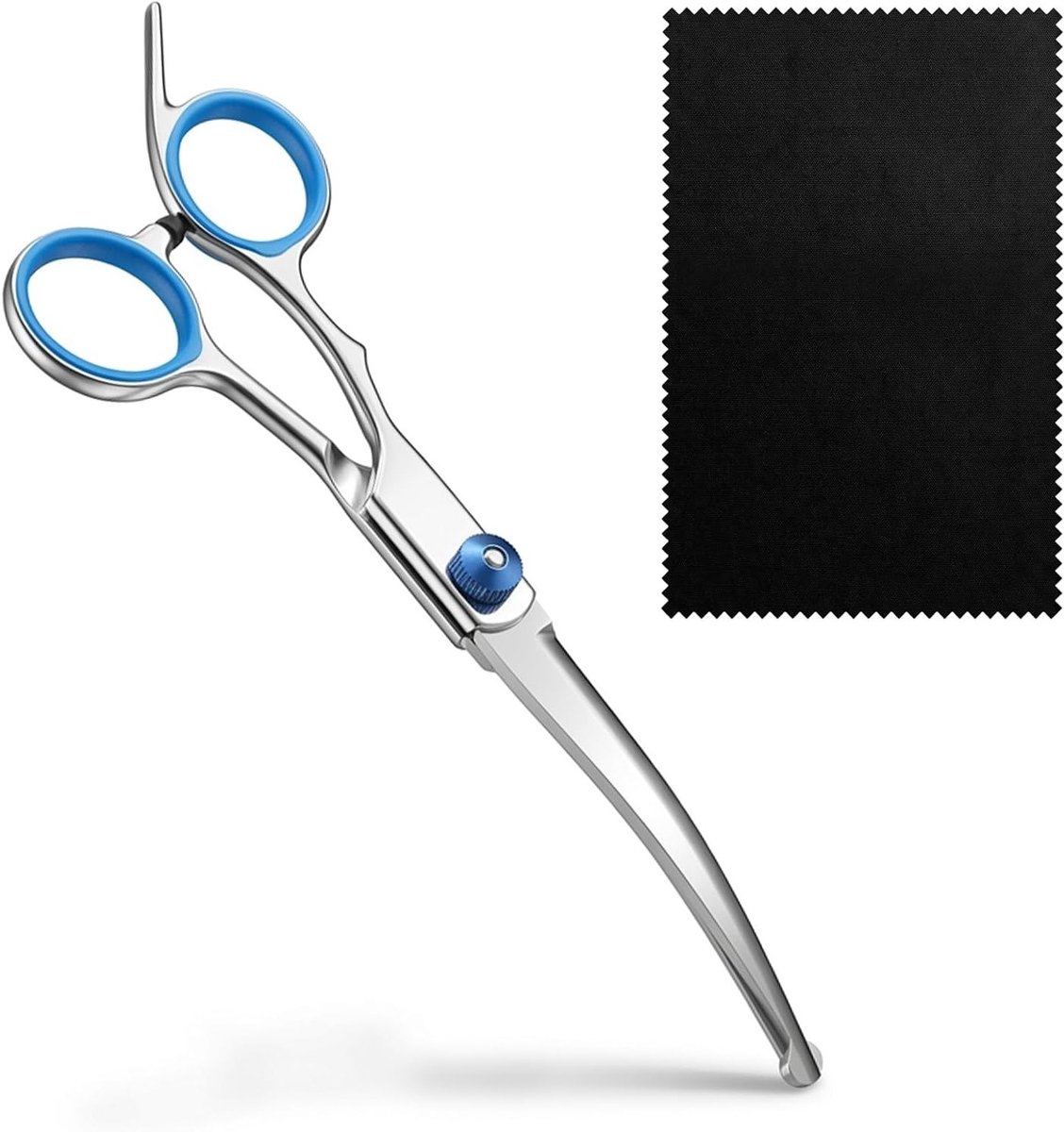 Curved Chunker Scharen voor Honden, 6.8 cm, Ronde Trimscharen voor Gezicht, Poten en Oren, Thinning Scissors voor Dierenverzorging en Thuisgebruik