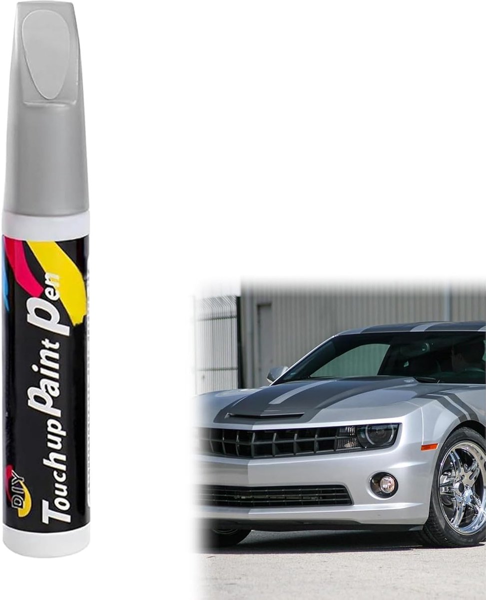 SnelShoppen - Car Paint Pen, Car Repair Pen, Scratches Verwijderen, Silver, Voor Auto, Langdurige Bescherming, Eenvoudig in Gebruik, Hight-Quality, 12