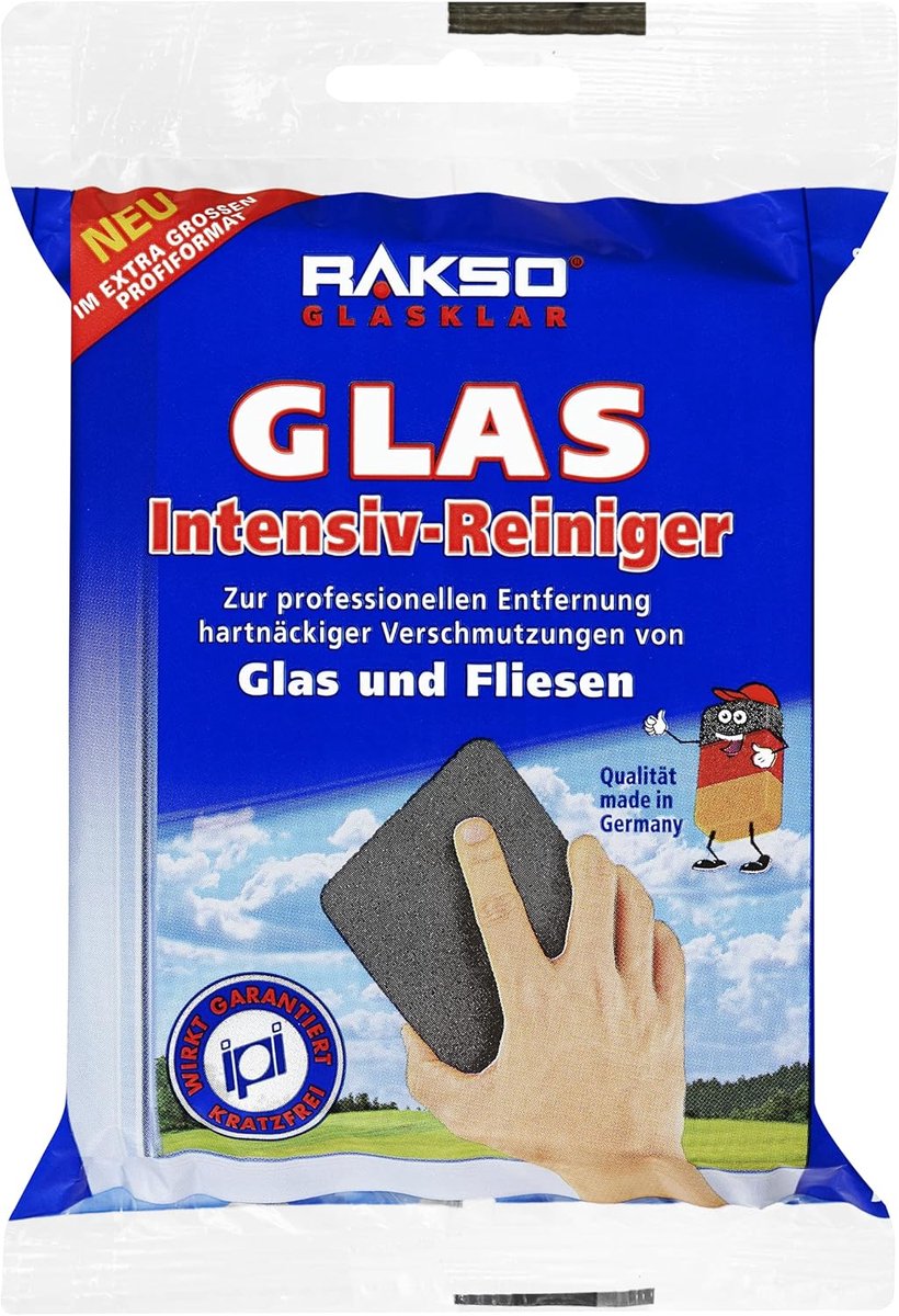 SnelShoppen - Glas en Tegels Intensief Cleaner - Professionele Glansreiniger - 1 Stuk - Kr scratchvrije Fleece van RVS - Ideaal voor Schoonmaken van G