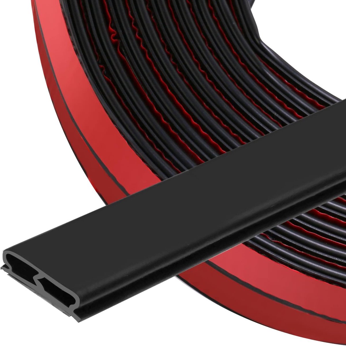 SnelShoppen - Zelfklevende Deurrubbers 20mm x 6mm, 9m - Geluidsisolerende Waterdichte en Stofdichte Rubber Sealing Strip voor Deuren en Ramen, Zwart