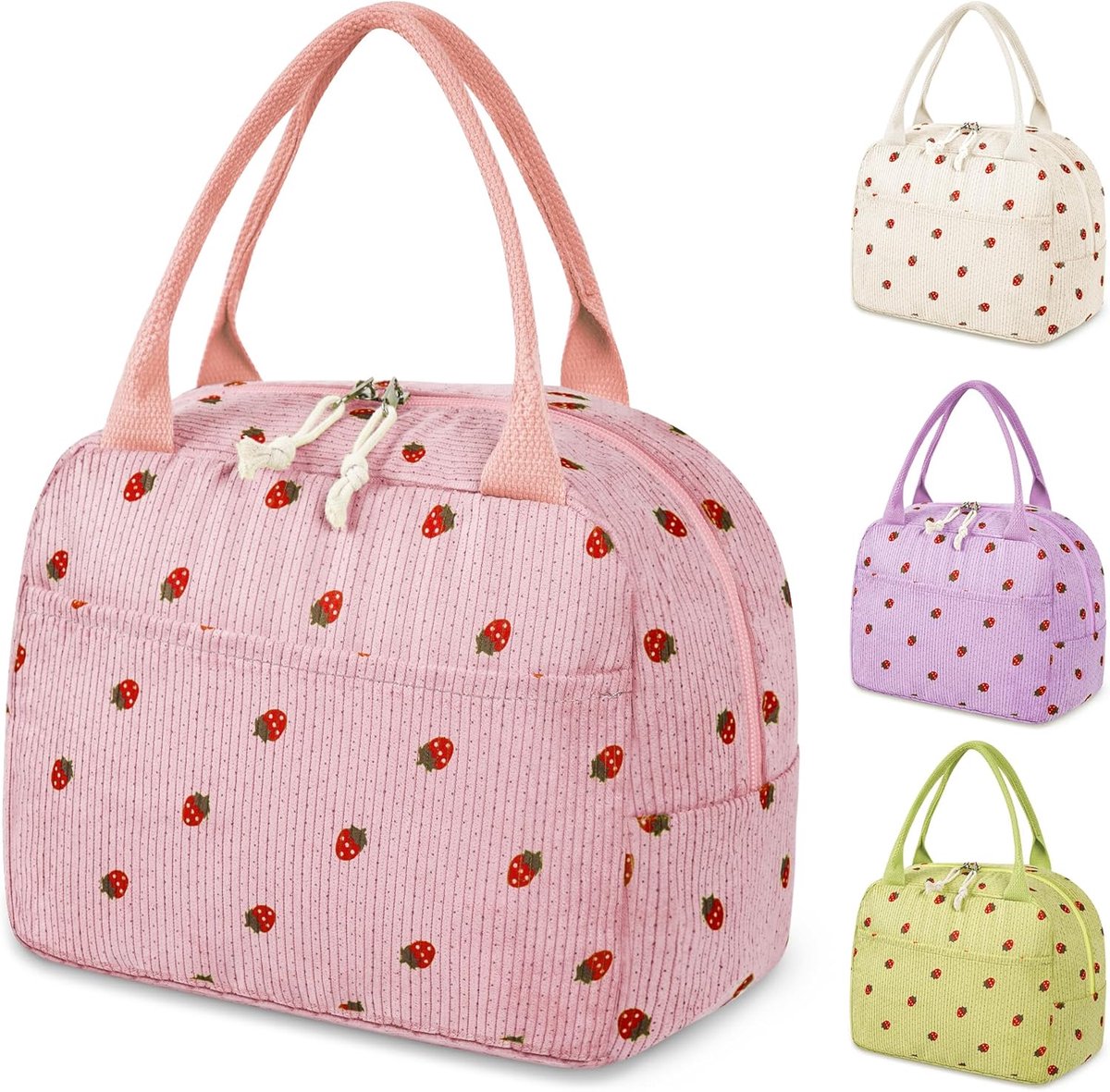 Thijox - Geïsoleerde Lunchtas voor Dames Roze, Waterdicht & Olieafstotend Materiaal, Draagbare Koeltas voor School, Werk, Picknick & Reizen (25x19x19