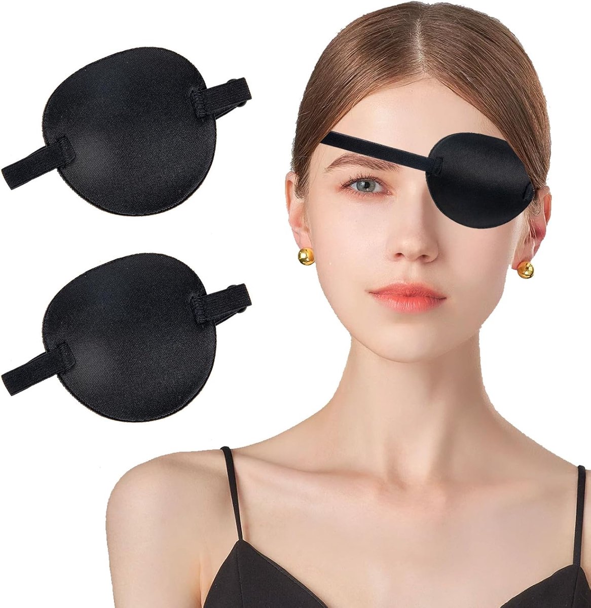 SnelShoppen - Pack van 2 Lazy Eye Patches - Verstelbare Oogmaskers voor Kinderen en Volwassenen - Geschikt voor Amblyopie en Luie Ogen - Comfortabel e