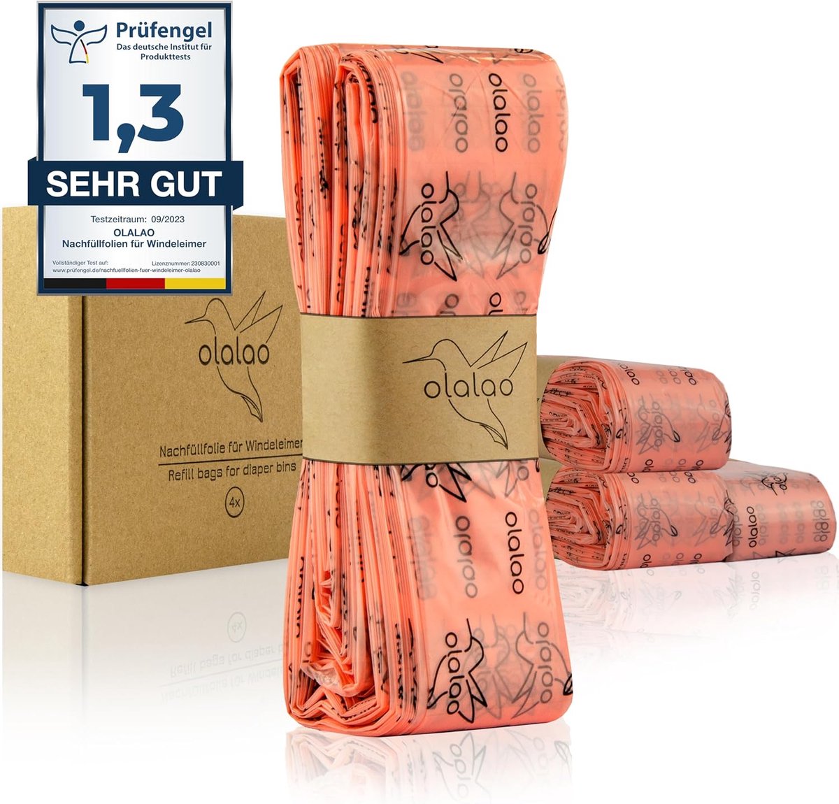 SnelShoppen - Refill Film voor Luiertonnen 4 Pack - Compatibel met Tommee Tippee, Spross, Littycat, en Meer - Nappy Bin Vervangfilm