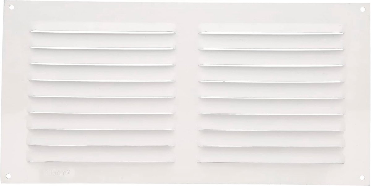 SnelShoppen - Ventilatieroosters Aluminium - Rechthoekige Ventilatiegrille voor Luchtuitlaat - Ideaal voor Keuken en Badkamer - 150 x 300 mm - Wit