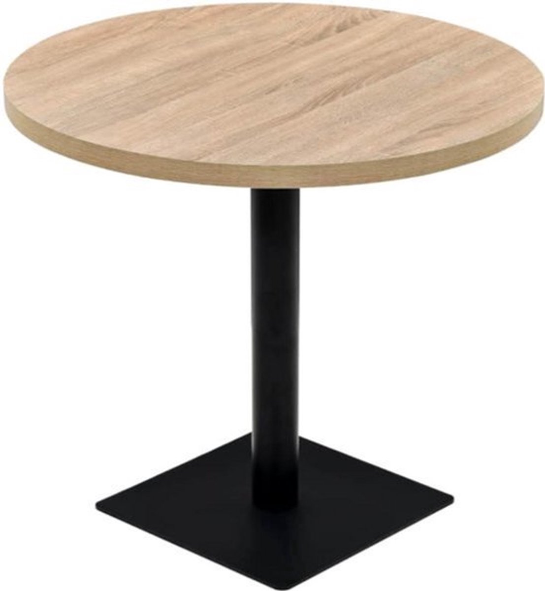 Bistrotafel – Tuintafel – Bartafel – Balkontafel – Eettafel – Rond MDF Tafelblad – Eiken L