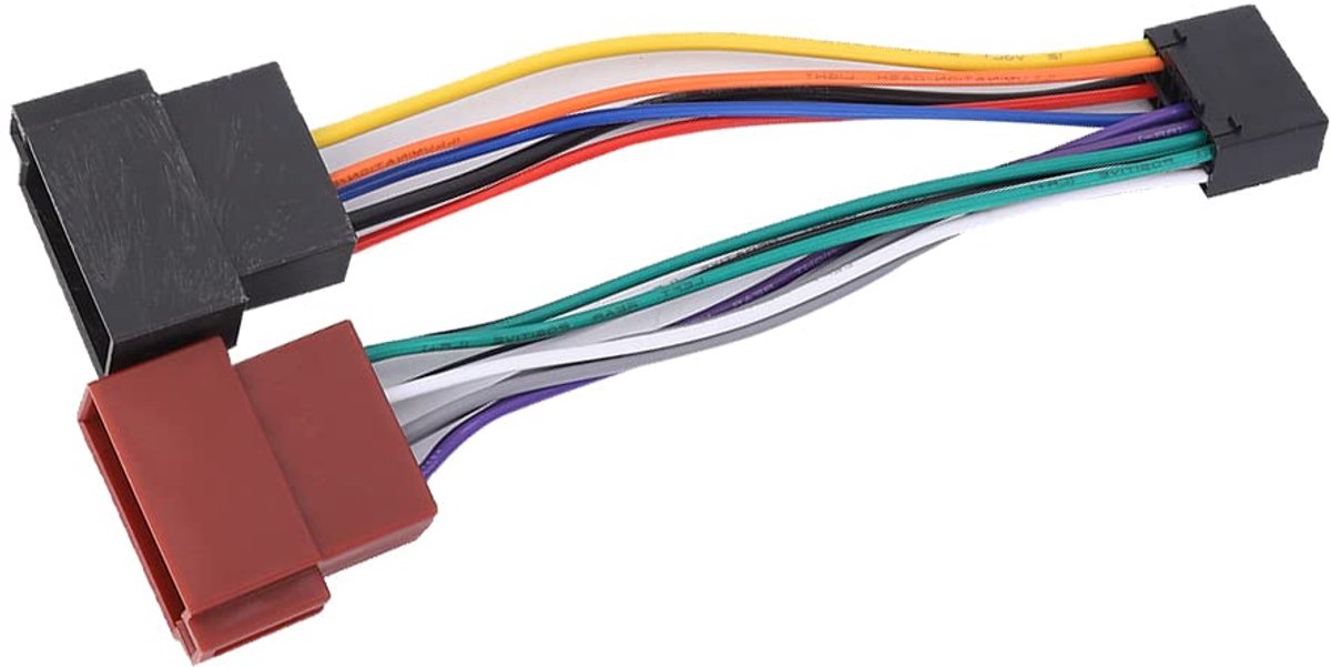 SnelShoppen - ISO Adapter voor Auto - Duurzame Radio Bedrading Harnas - 16-pins Plug - Geschikt voor Car Stereo, CD, MP3 Spelers - Plug and Play Oplos