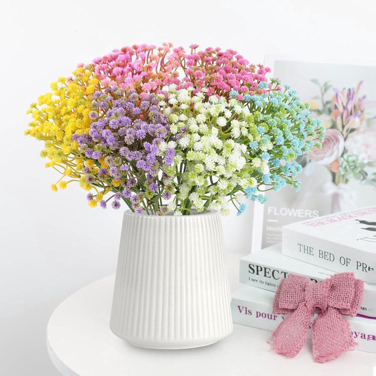 SnelShoppen - 50Pcs Kunstbloemen Gypsophila, Decoratieve Neppanten, Real Touch Gypsophila Bloemen, 30cm Lang, Ideaal voor Bruiloft Tafeldecoratie, Kun