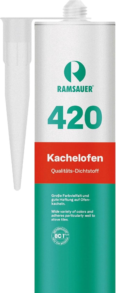 SnelShoppen - Professionele Acryl Kit voor Tegelovens - Ramsauer 420 - 310 ml Cartridge - Temperatuurbestendig tot 180°C - Antraciet voor Voegen en Ve