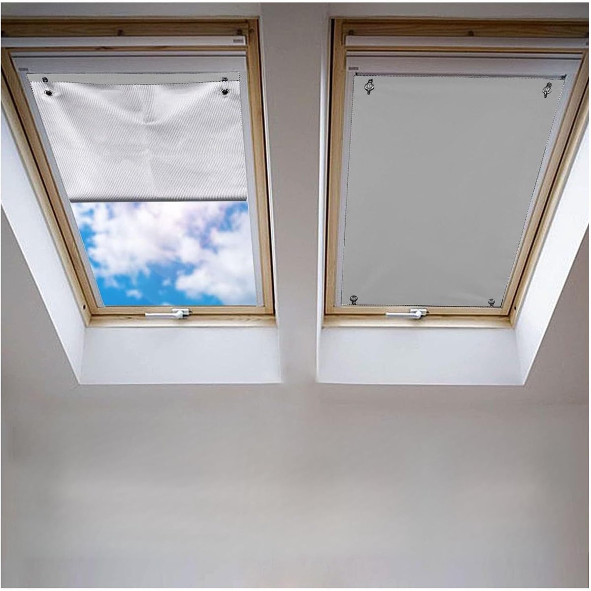 SnelShoppen - Skylight Rolgordijn Zwartout met Thermische Zonwering en Zilvercoating voor Dakramen GGU GGL GPU GPL GHU GHL GTU GTL GXU GXL - 48x98 cm