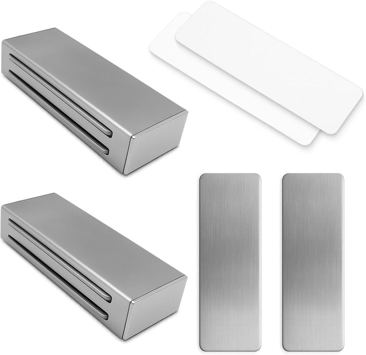 SnelShoppen - Self-adhesieve Deurmagneet - Sterke Magneet Sluiting voor Kast en Meubel - Eenvoudige Installatie zonder Boren - RVS - Max. 12kg - Veili