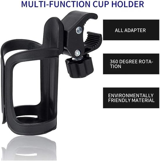 Multifunctionele universele bekerhouder - bidon houder - bidonhouder fiets - Zwarte waterfleshouder - 14*7cm van Gadgy — afbeelding 3