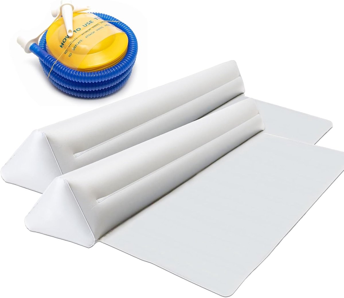 SnelShoppen - 2-Pack Inflatable Bed Bumper voor Kinderen, Lichtgewicht en Comfortabele Anti-fall Bed Rails, Geschikt voor Twin, Queen, King Size Bedde
