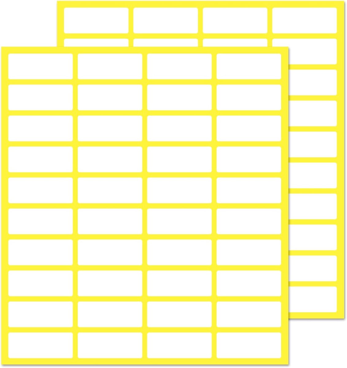 SnelShoppen - 1000 Stuks Witte Zelfklevende Labels Stickers 20 x 8 mm - Matte Oppervlak voor Schrijven met Pen, Potlood en Markers - Perfect voor Papi