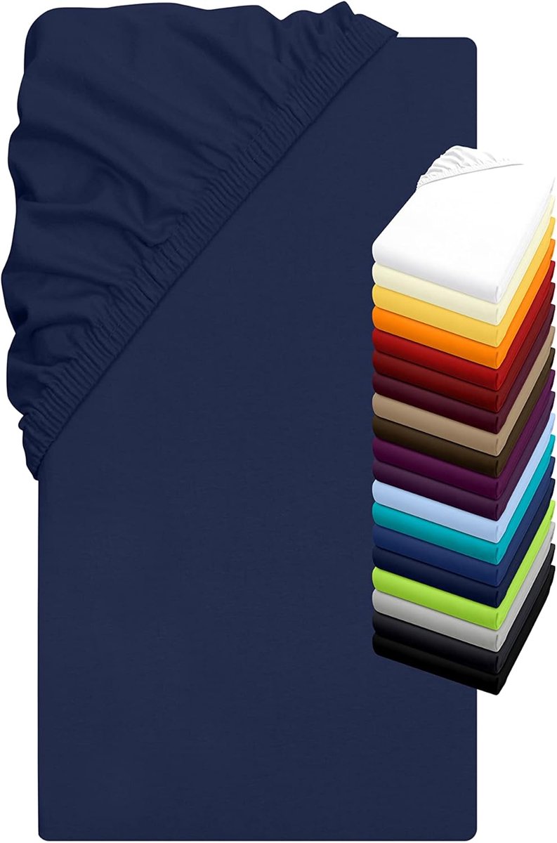 SnelShoppen - Jersey Elastane Hoeslaken voor Waterbed en Boxspring, 40 cm Matrasdikte, 19 Moderne Kleuren, 180-200 x 200-220 cm