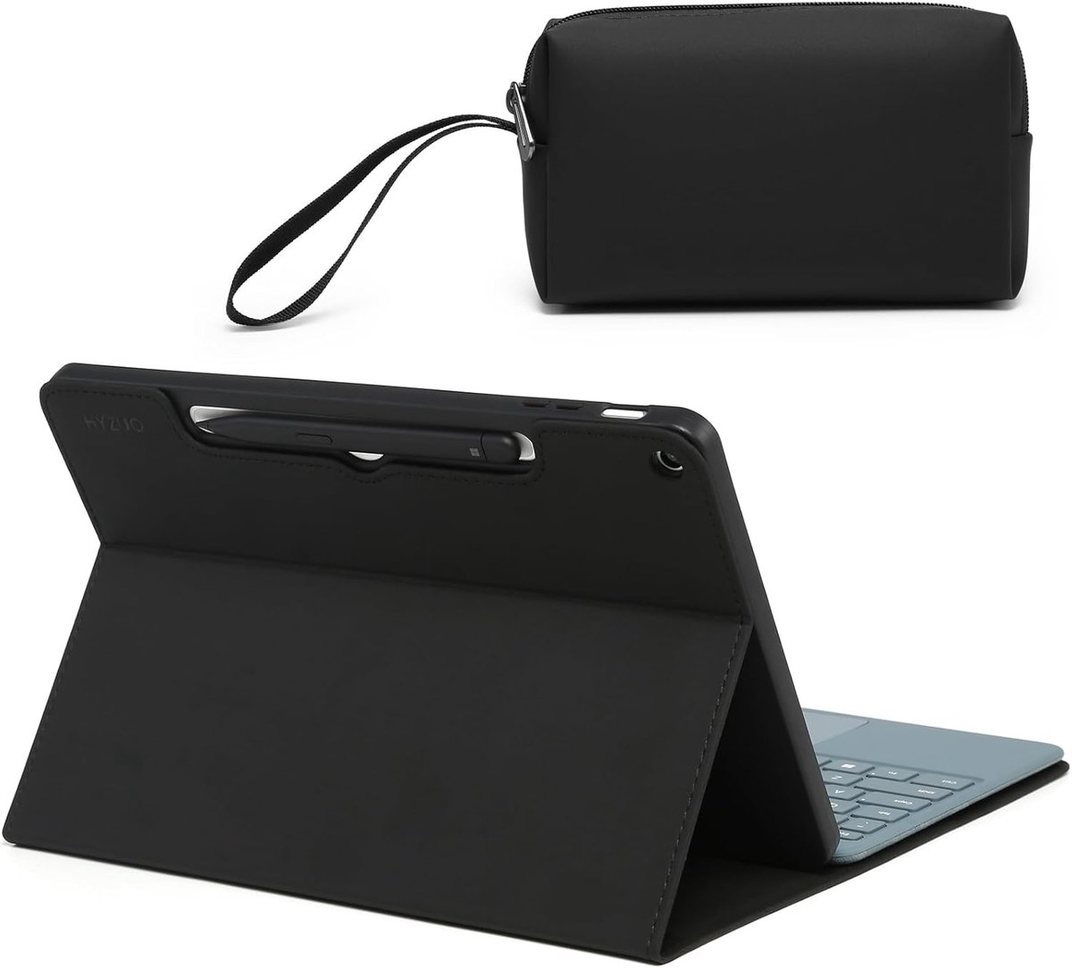 SnelShoppen - HYZUO Beschermhoes voor Surface Pro 12 Inch (2025) - Folio Stand met Meerdere Hoekweergaven, Ondersteunt Magnetisch Opladen voor Stylus,